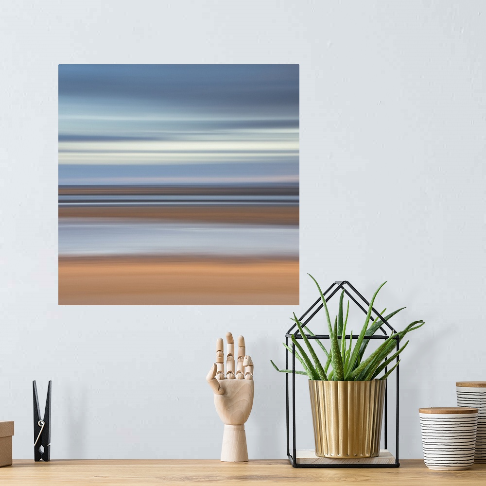 A bohemian room featuring Abstract image of the view from Alnmouth Beach to the North Sea, Alnmouth, Northumberland, England
