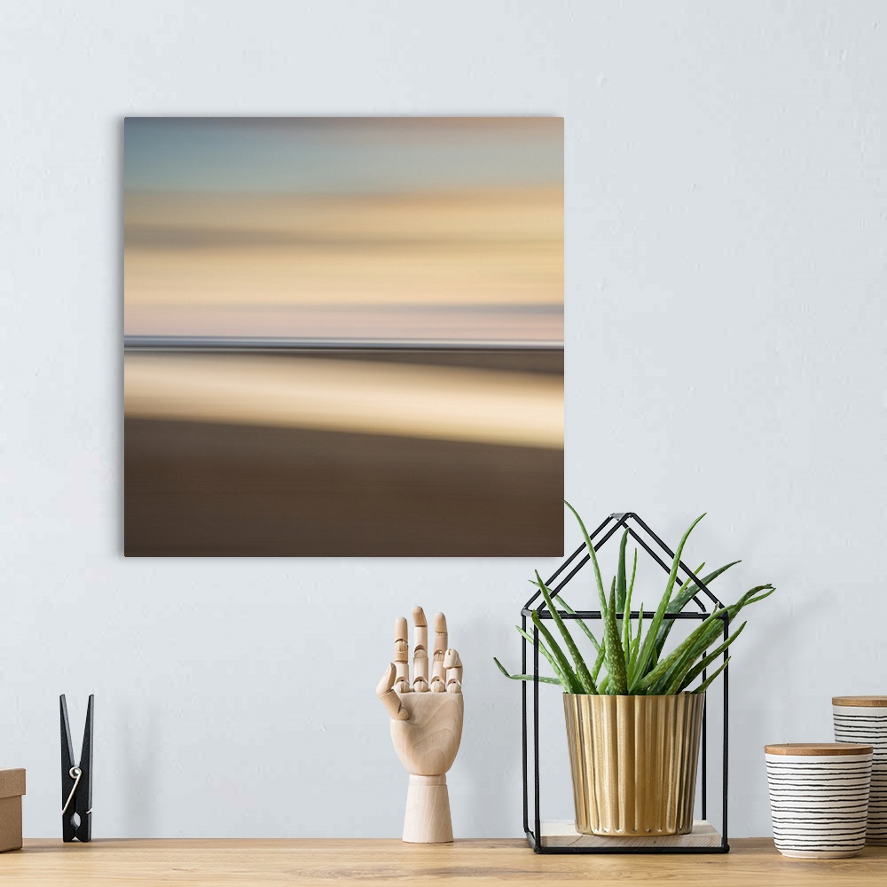 A bohemian room featuring Abstract image of the view from Alnmouth Beach to the North Sea, Alnmouth, Northumberland, England