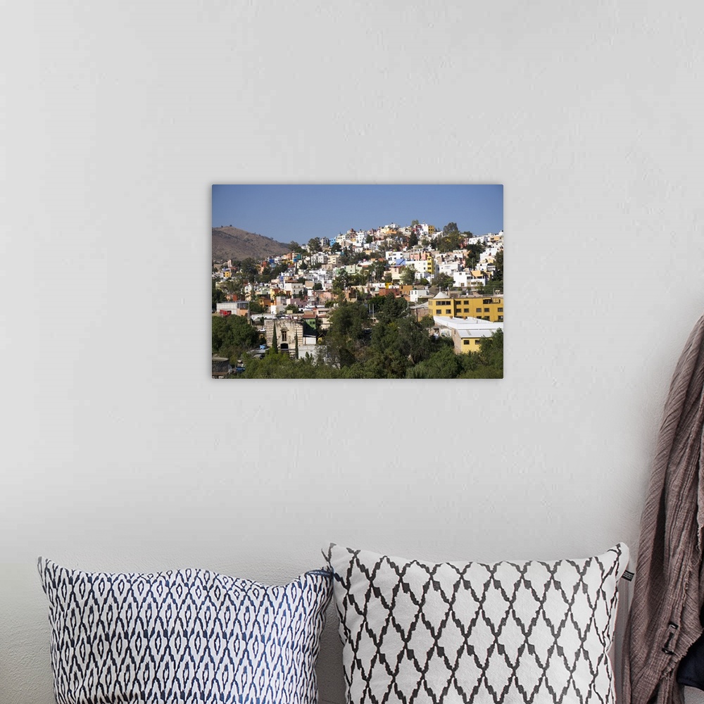 A bohemian room featuring View from Templo de San Diego, distant view of the city, Guanajuato, Mexico