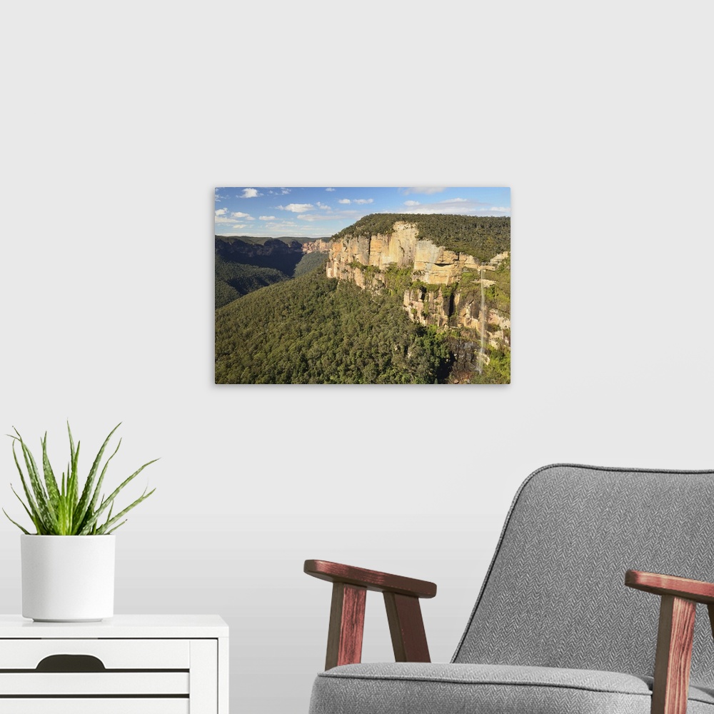 A modern room featuring View of Grose Valley and Govetts Leap, Blue Mountains, New South Wales, Australia