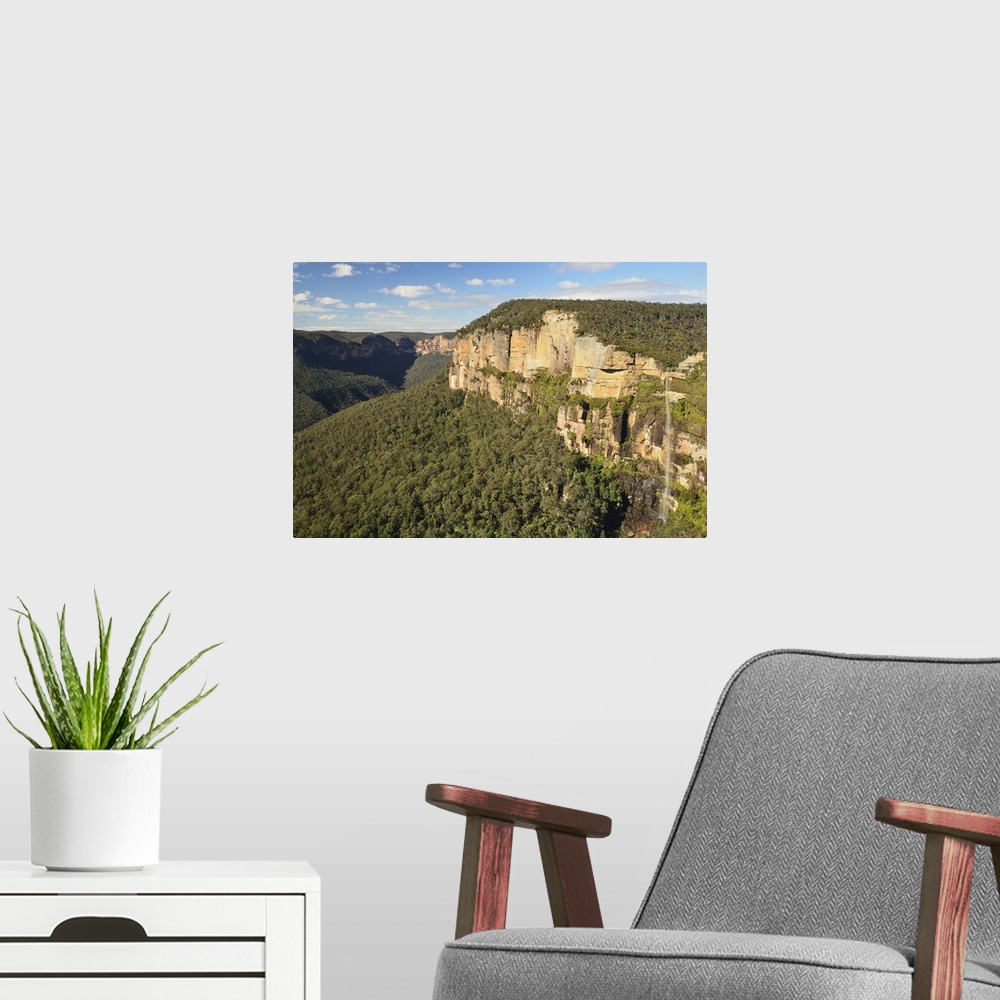A modern room featuring View of Grose Valley and Govetts Leap, Blue Mountains, New South Wales, Australia