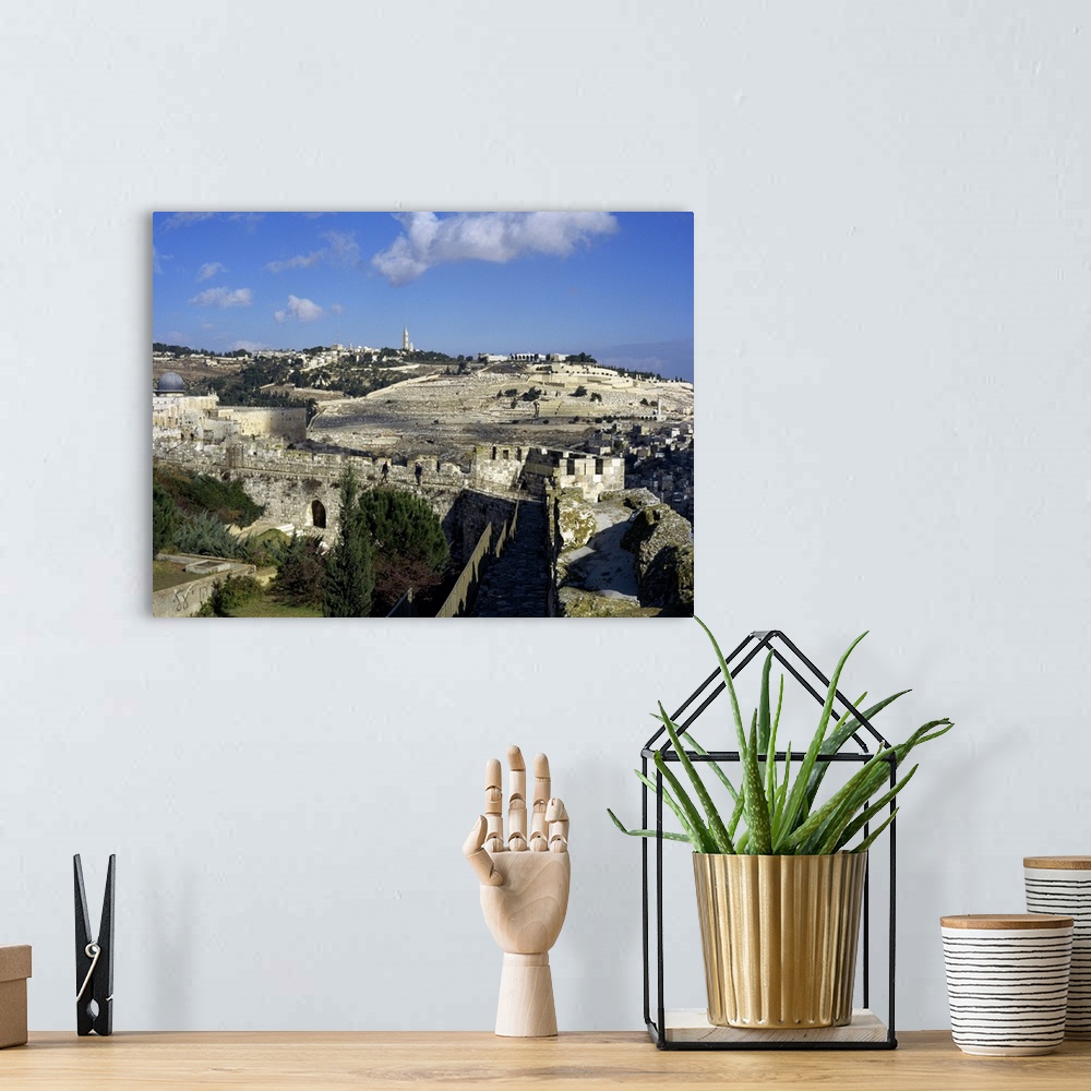A bohemian room featuring View of Mount of Olives, Jerusalem, Israel, Middle East