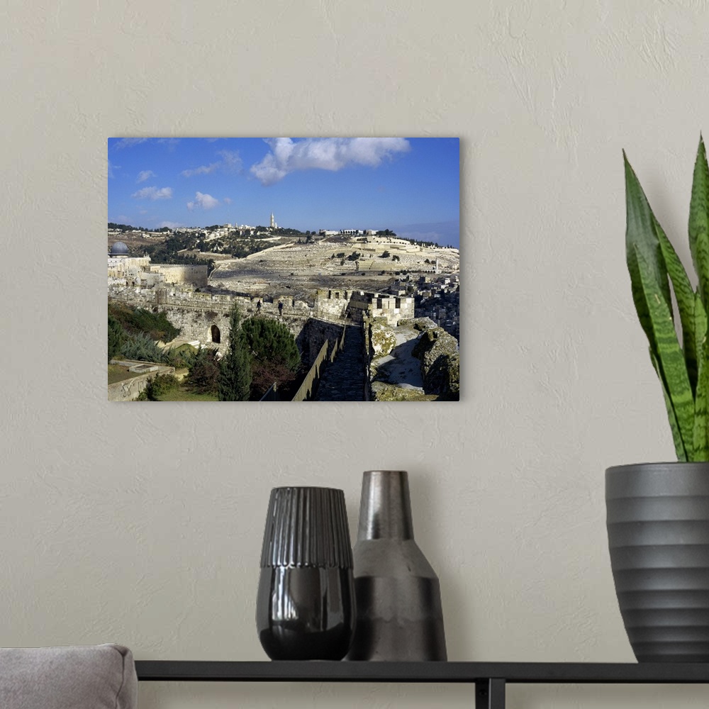 A modern room featuring View of Mount of Olives, Jerusalem, Israel, Middle East
