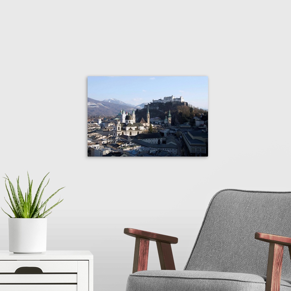 A modern room featuring View of Salzburg from the Monchsberg, Salzburg, Austria.