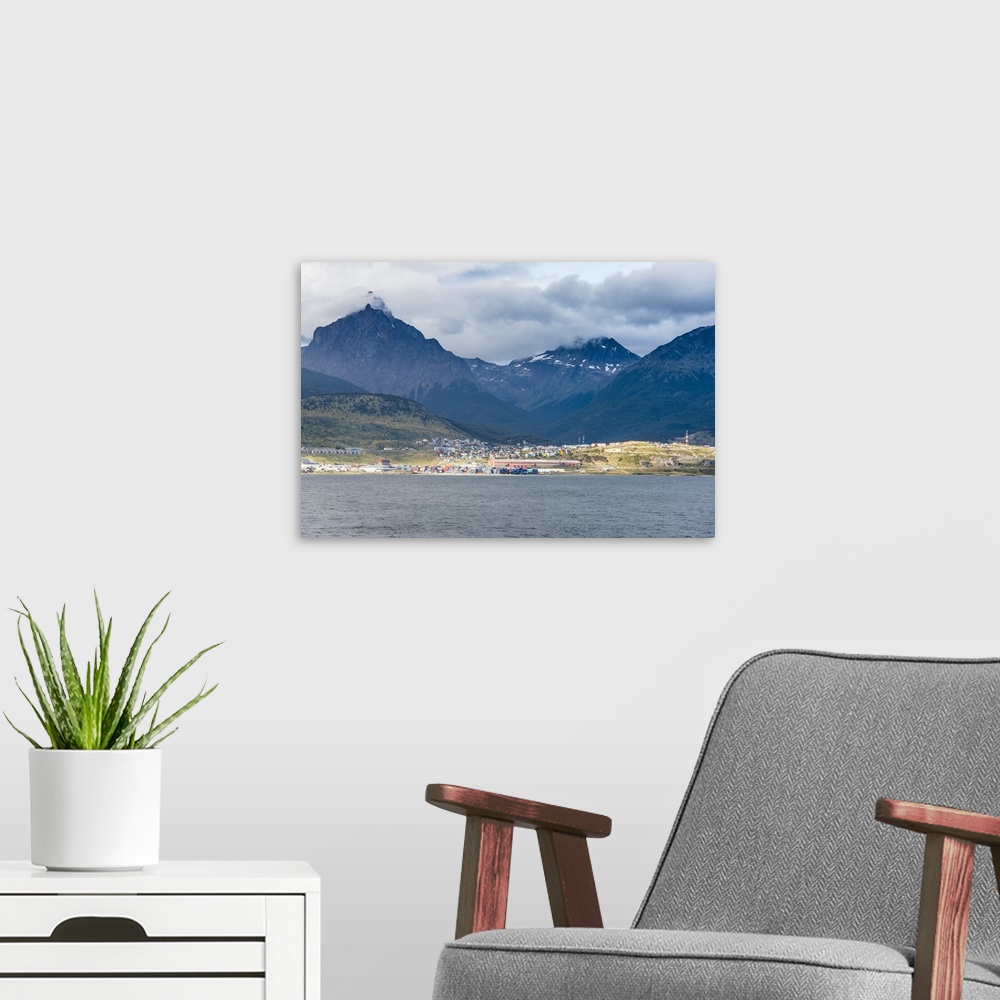 A modern room featuring View of Ushuaia, Beagle Channel, Tierra del Fuego, Argentina, South America