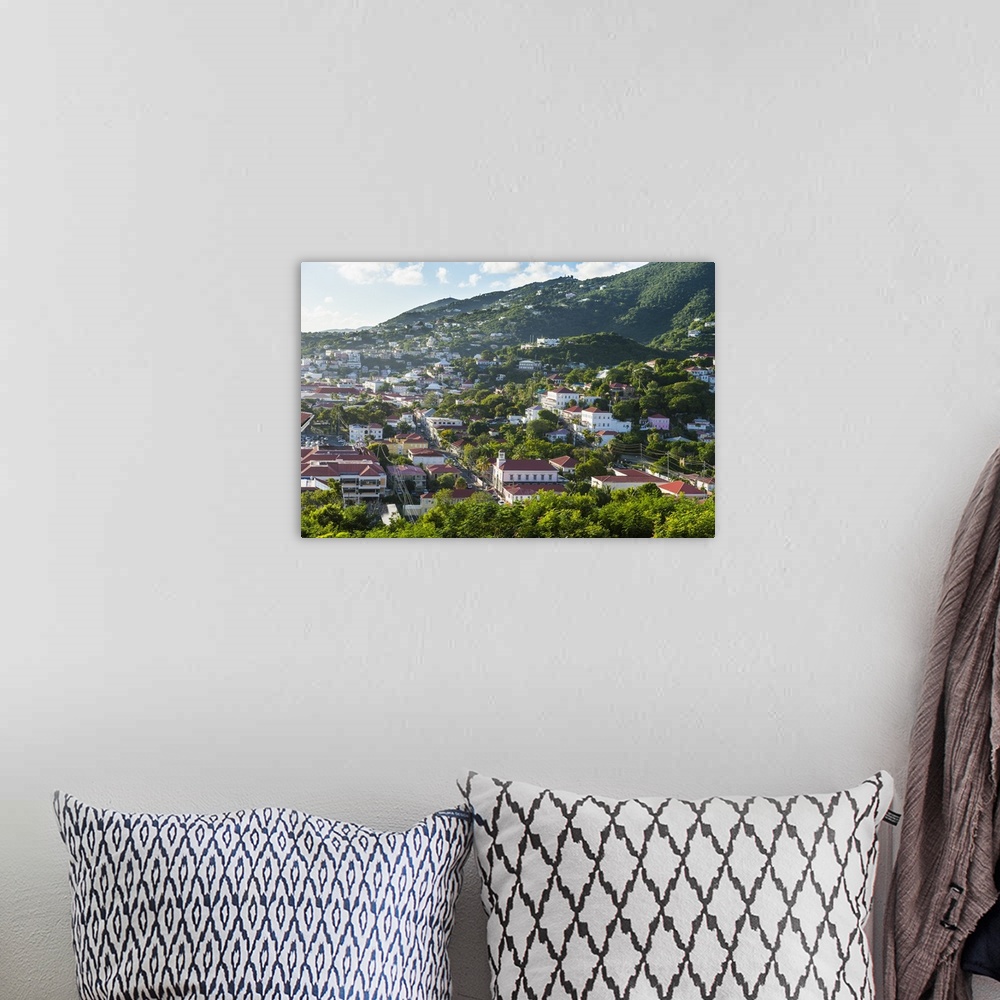 A bohemian room featuring View over Charlotte Amalie, capital of St. Thomas, US Virgin Islands, West Indies, Caribbean