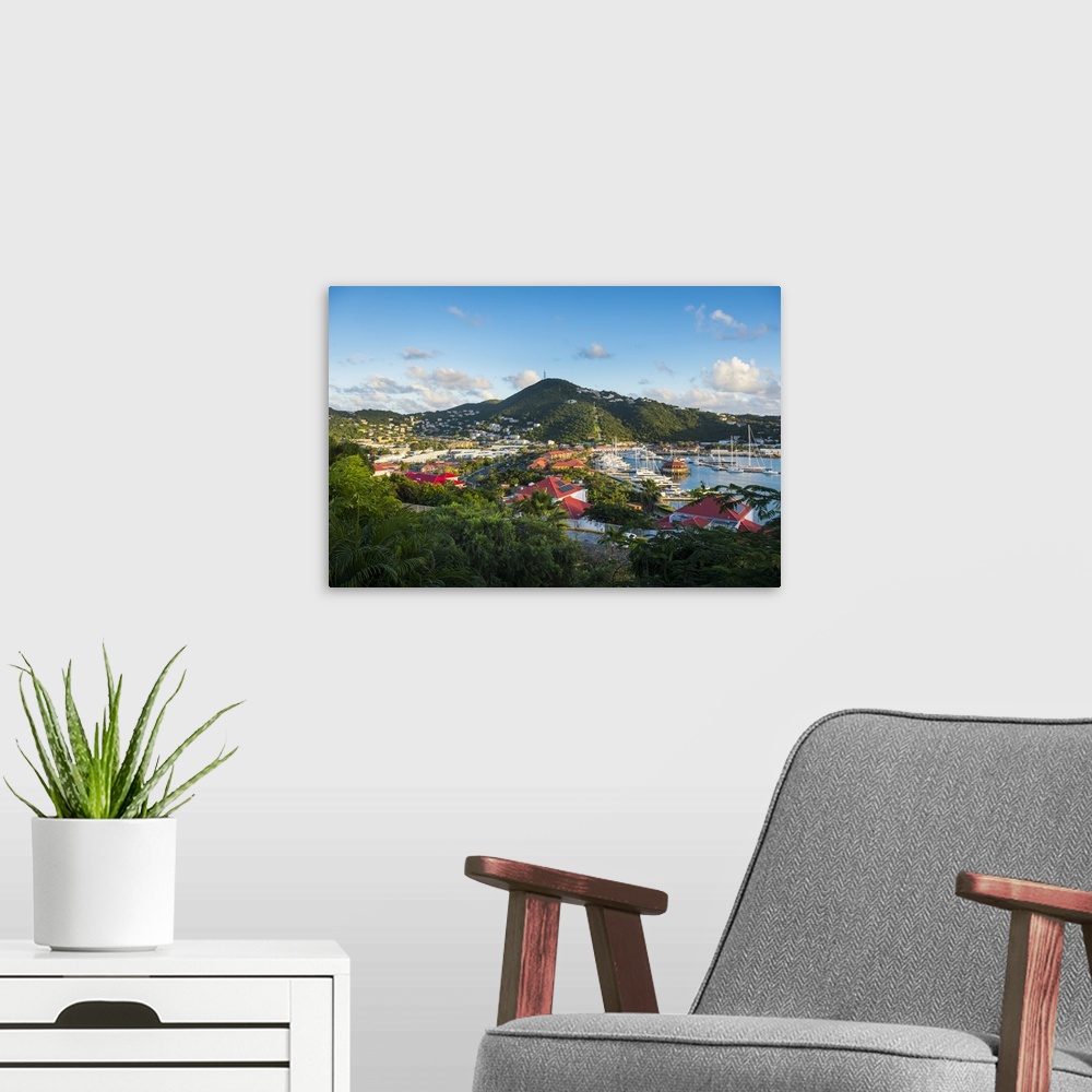 A modern room featuring View over Charlotte Amalie, capital of St. Thomas, US Virgin Islands, West Indies, Caribbean