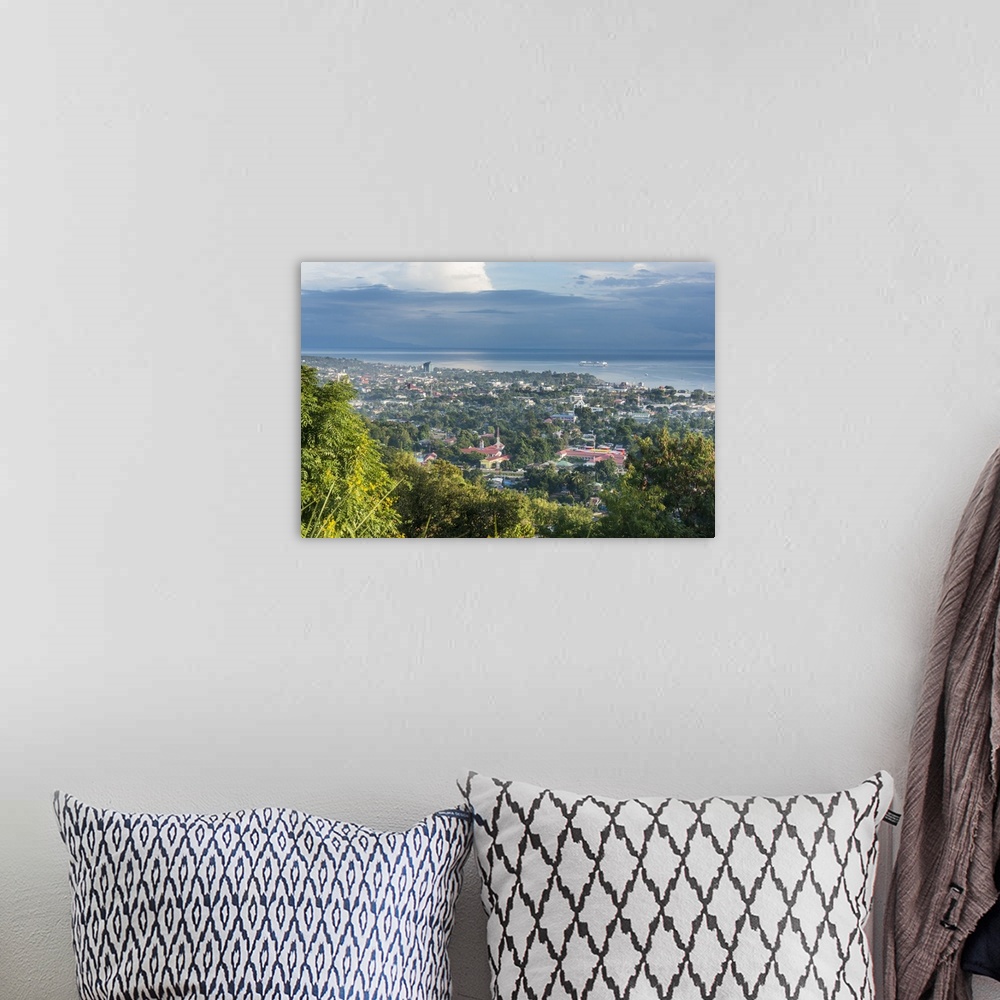 A bohemian room featuring View over Dili, capital of East Timor, Southeast Asia