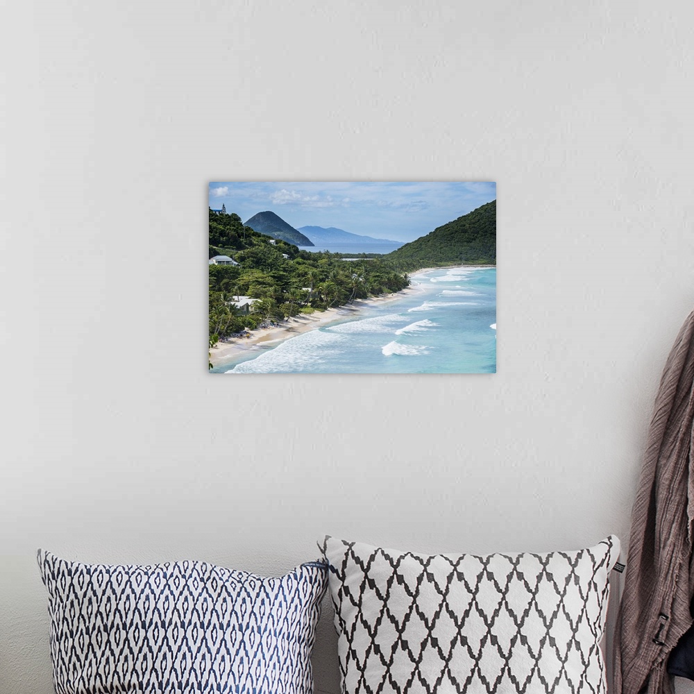 A bohemian room featuring View over Long Beach, Tortola, British Virgin Islands, West Indies, Caribbean