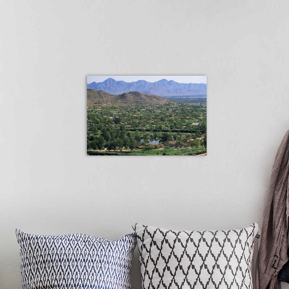 A bohemian room featuring View over Paradise Valley from the slopes of Camelback Mountain, Phoenix, Arizona