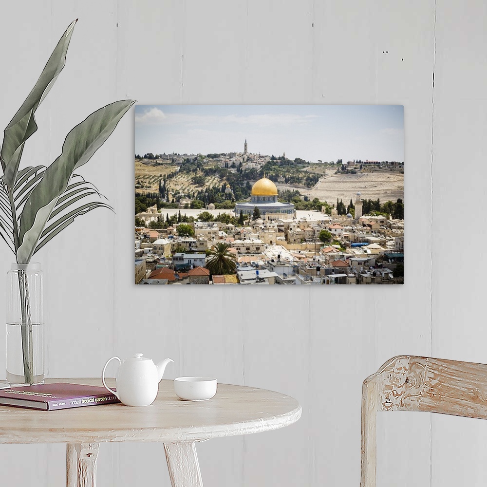 A farmhouse room featuring View over the Old City with the Dome of the Rock, UNESCO World Heritage Site, Jerusalem, Israel, ...