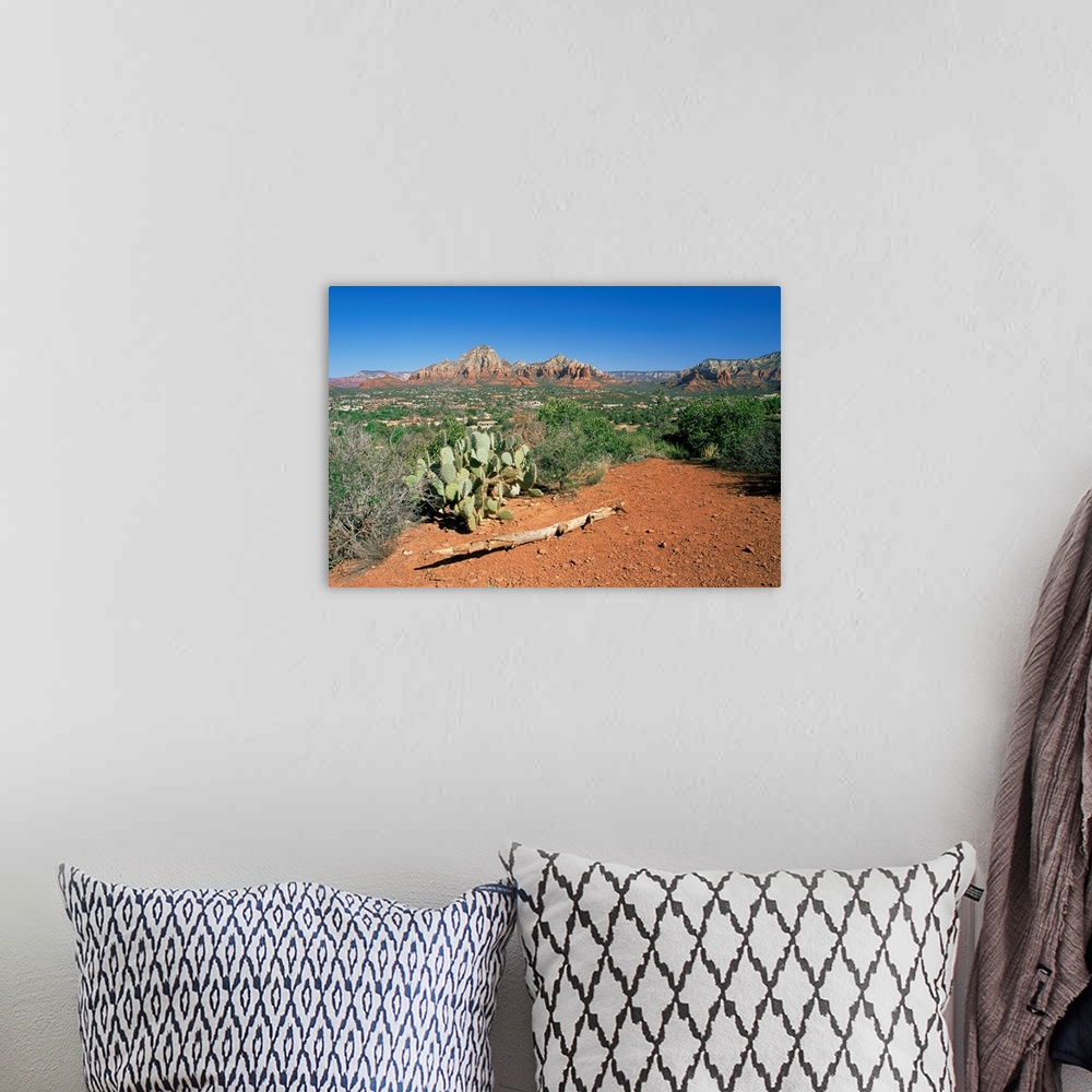 A bohemian room featuring View over West Sedona from the slopes of Table Top Mountain, with Capitol Butte prominent, Sedona...