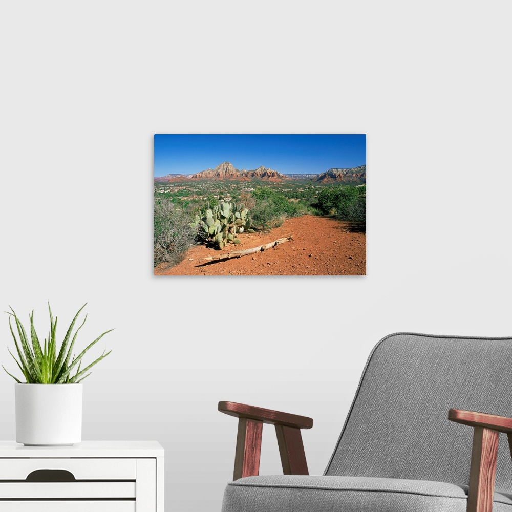 A modern room featuring View over West Sedona from the slopes of Table Top Mountain, with Capitol Butte prominent, Sedona...