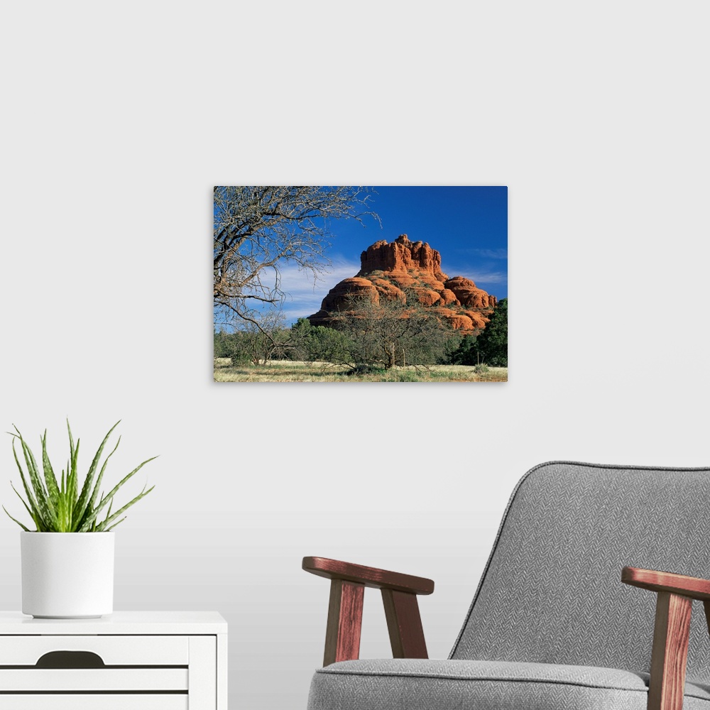 A modern room featuring View to Bell Rock, considered a vortex by New Age metaphysicists, Sedona, Arizona