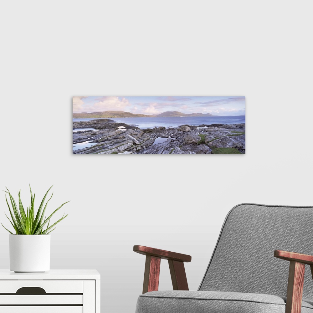 A modern room featuring View towards Isle of Harris from Taransay, Outer Hebrides, Scotland