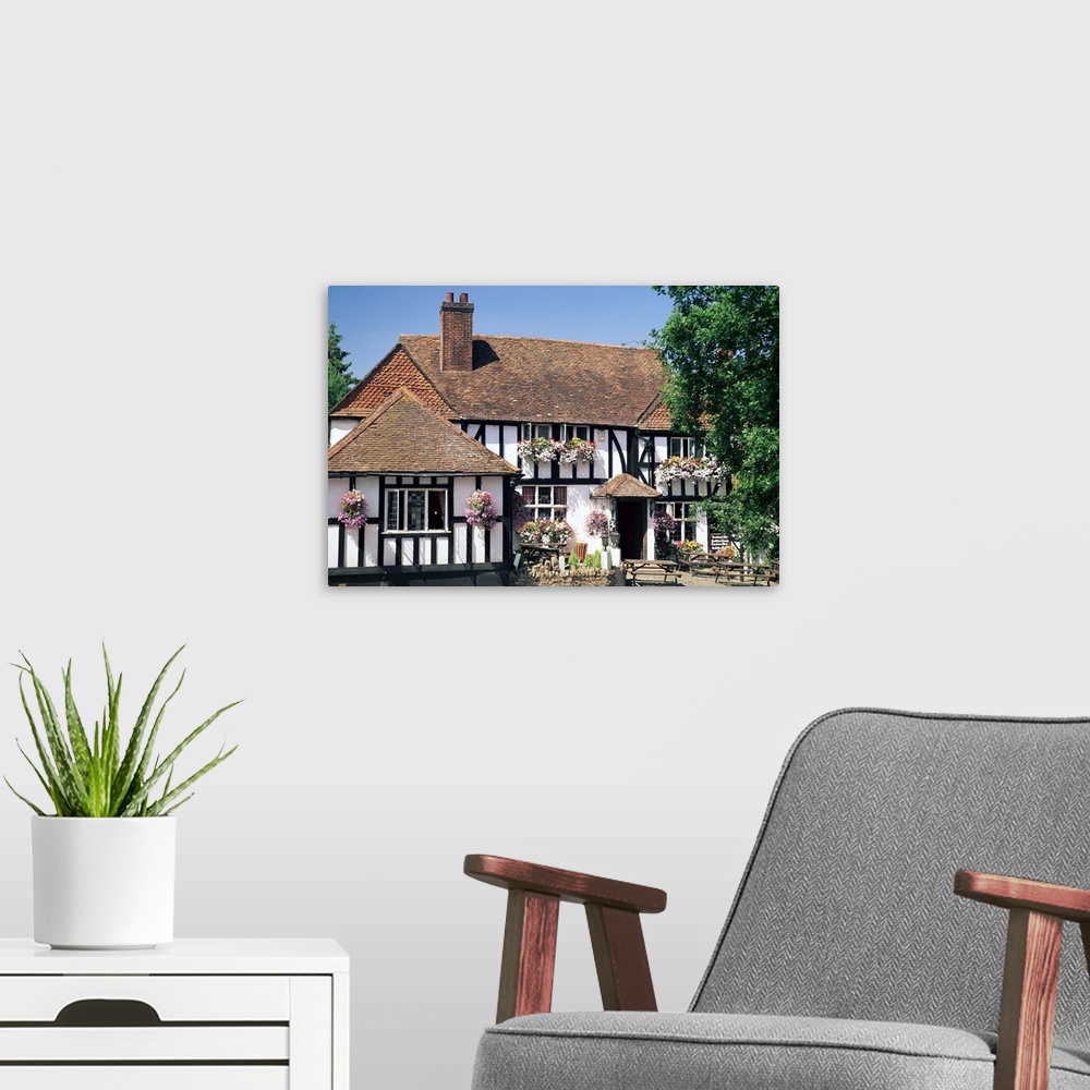 A modern room featuring Village pub, Shere, Surrey, England, United Kingdom, Europe