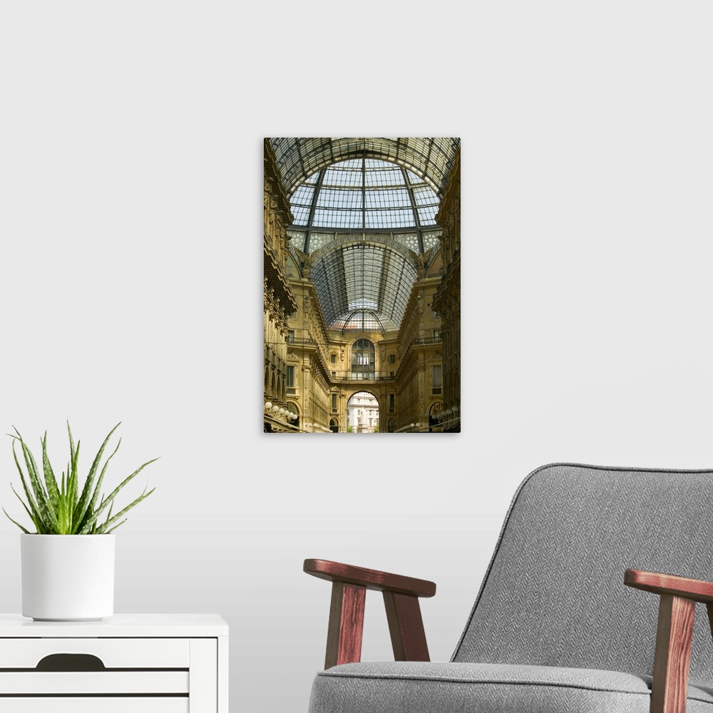 A modern room featuring Vittorio Emanuele's Gallery, Milan, Lombardy, Italy