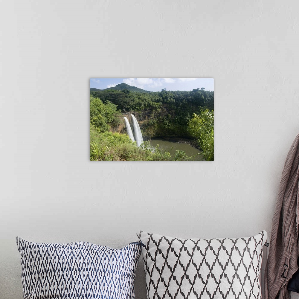 A bohemian room featuring Wailua Falls, Kauai, Hawaii, United States of America, North America