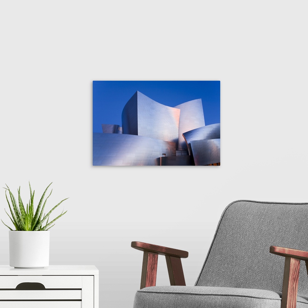 A modern room featuring Walt Disney Concert Hall, Los Angeles, California, United States of America
