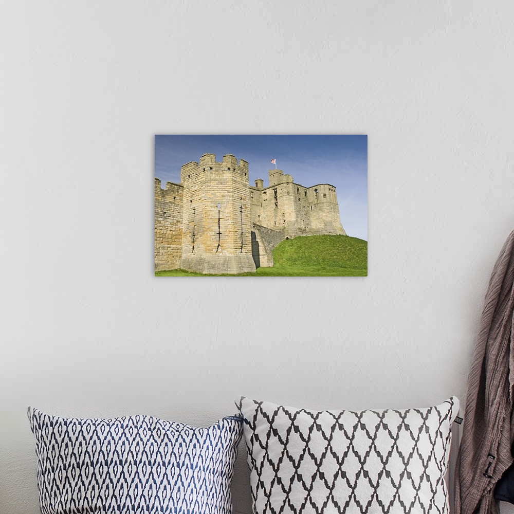 A bohemian room featuring Warkworth Castle, Northumbria, England