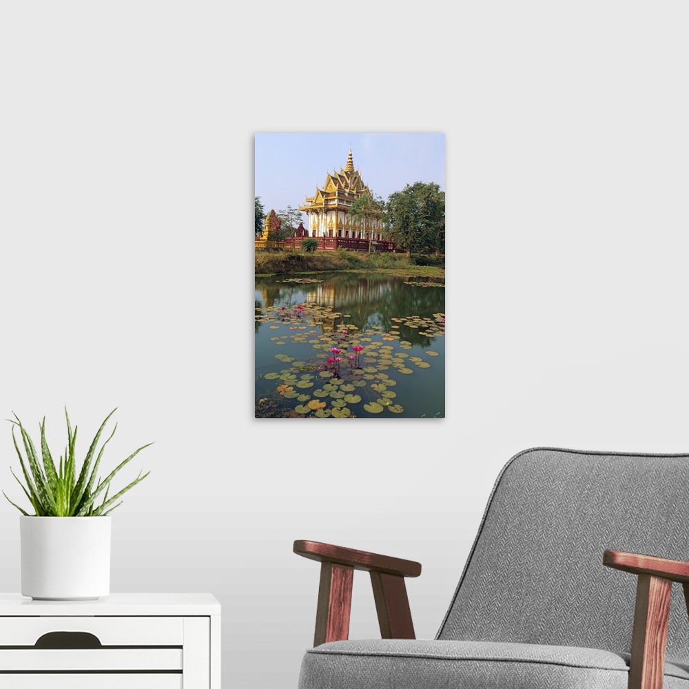 A modern room featuring Wat Rakar, Rakar village, Battambang, Cambodia, Indochina