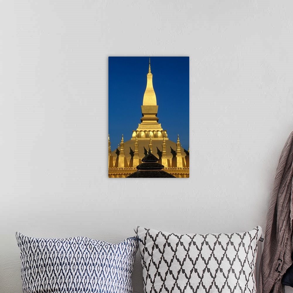 A bohemian room featuring Wat That Luang, Vientiane, Laos, Indochina, Asia