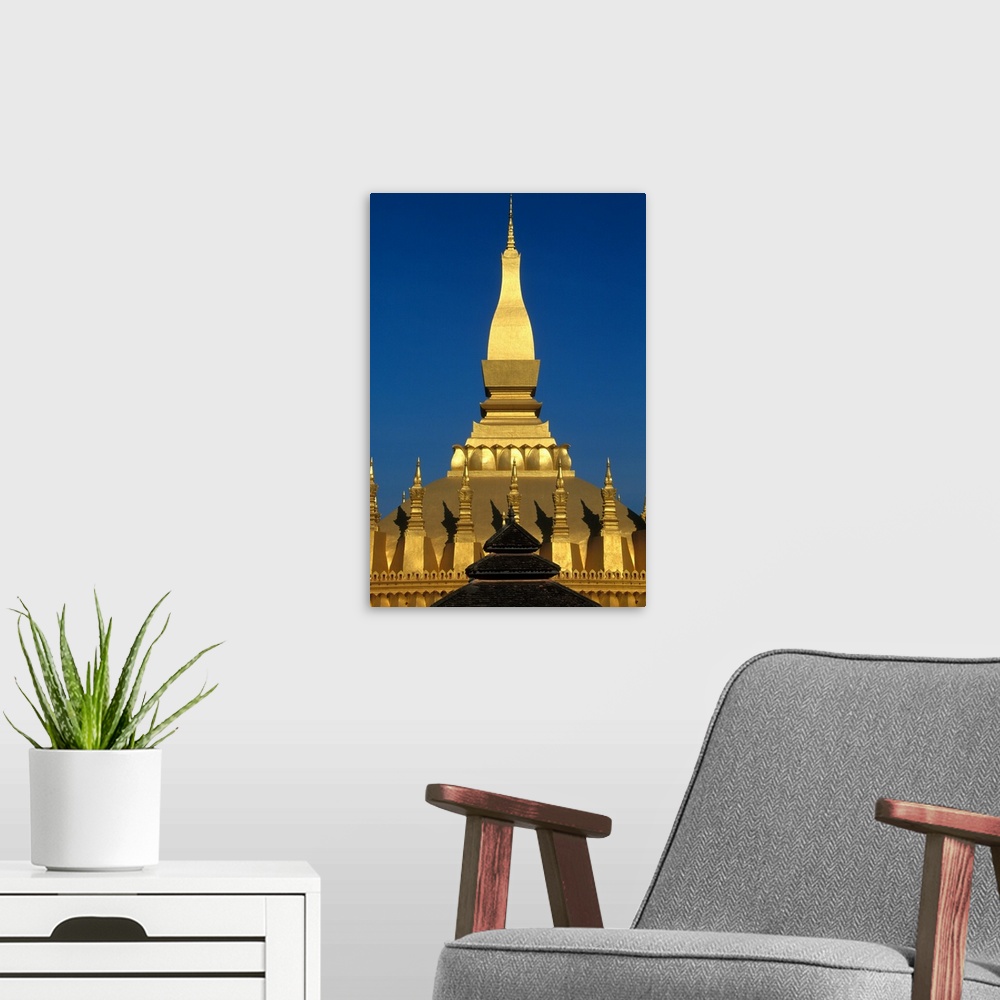 A modern room featuring Wat That Luang, Vientiane, Laos, Indochina, Asia