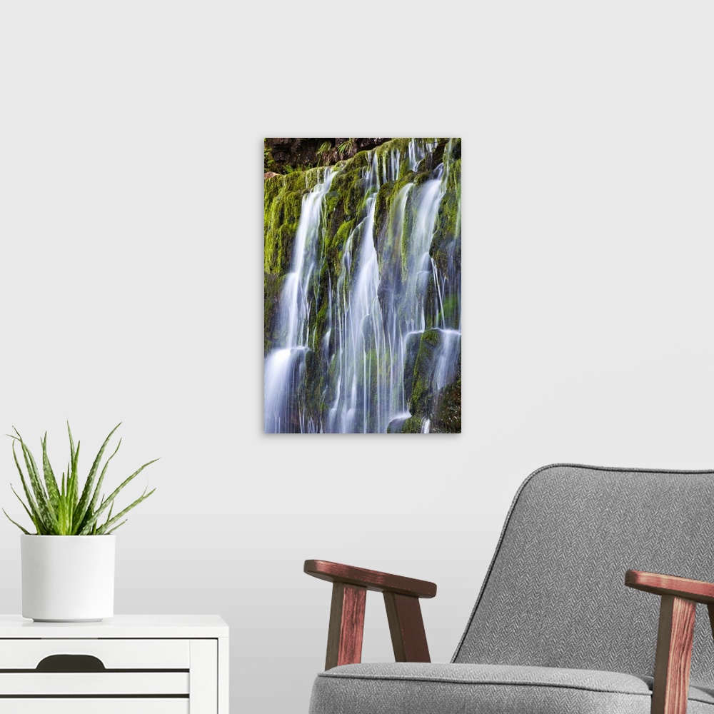 A modern room featuring Waterfall, Brecon Beacons, Wales, UK