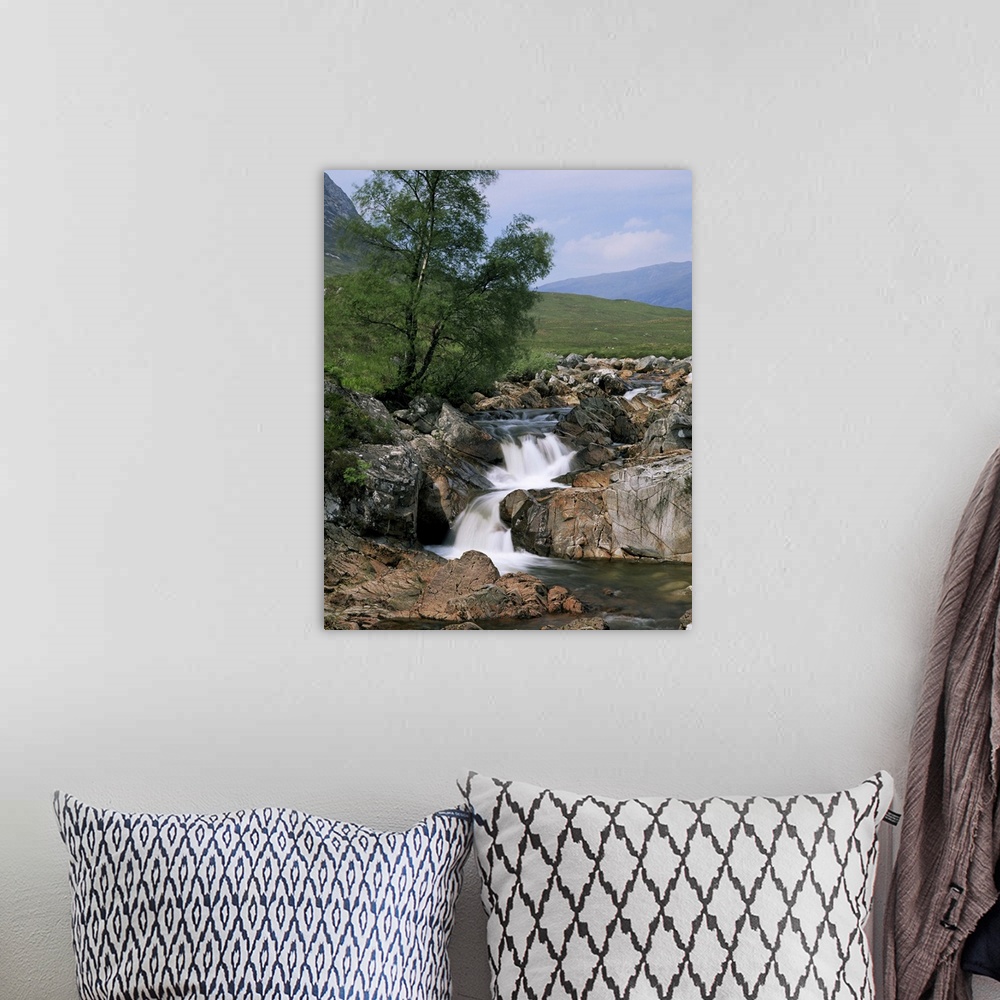 A bohemian room featuring Waterfall, Glen Etive, Highland region, Scotland