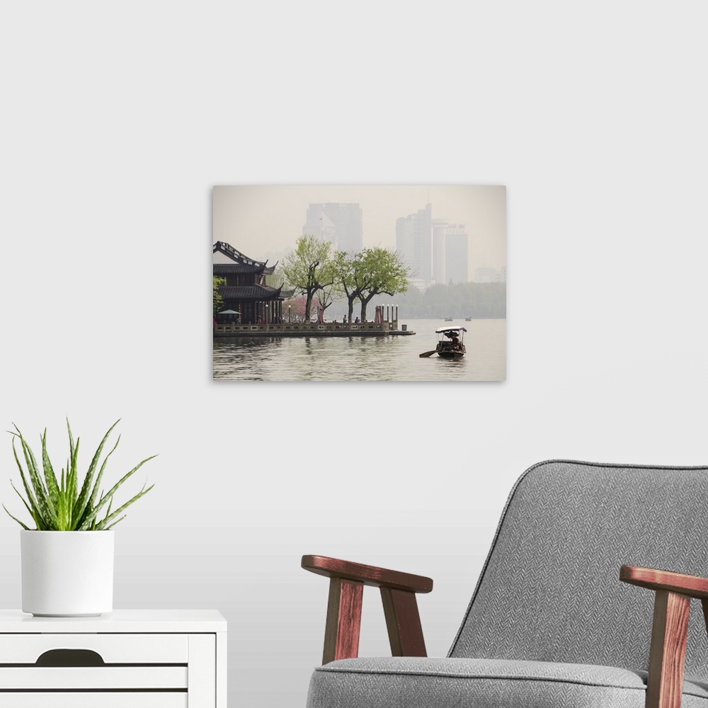 A modern room featuring West Lake, Hangzhou, Zhejiang province, China