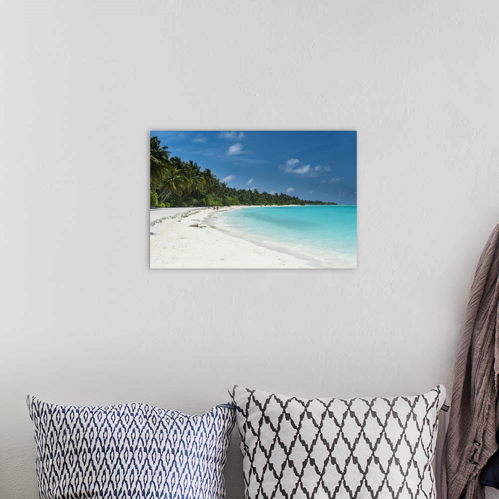 A bohemian room featuring White sand beach and turquoise water, Sun Island Resort, Nalaguraidhoo island, Ari atoll, Maldive...