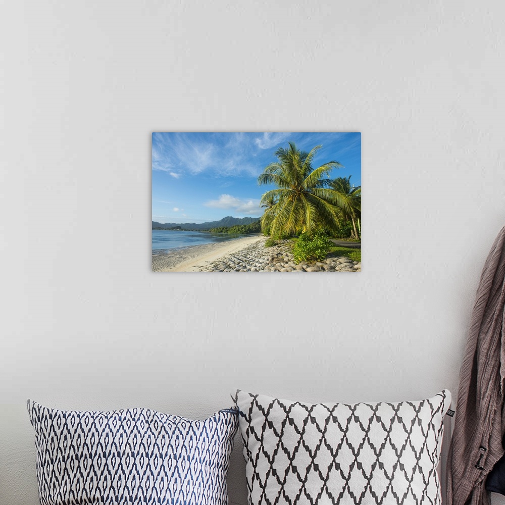 A bohemian room featuring White sand beach, Kosrae, Federated States of Micronesia, South Pacific