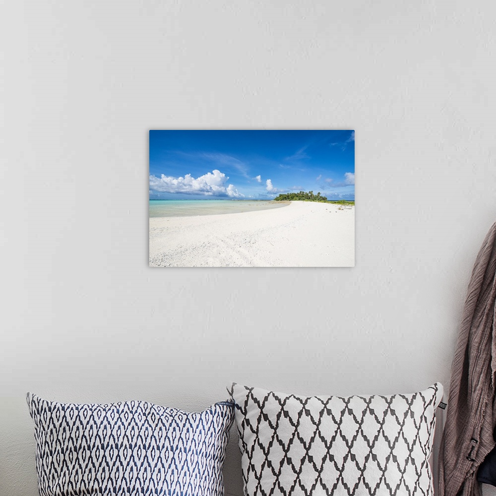 A bohemian room featuring White sand beach on a little island in the lagoon of Wallis, Wallis and Futuna, Pacific