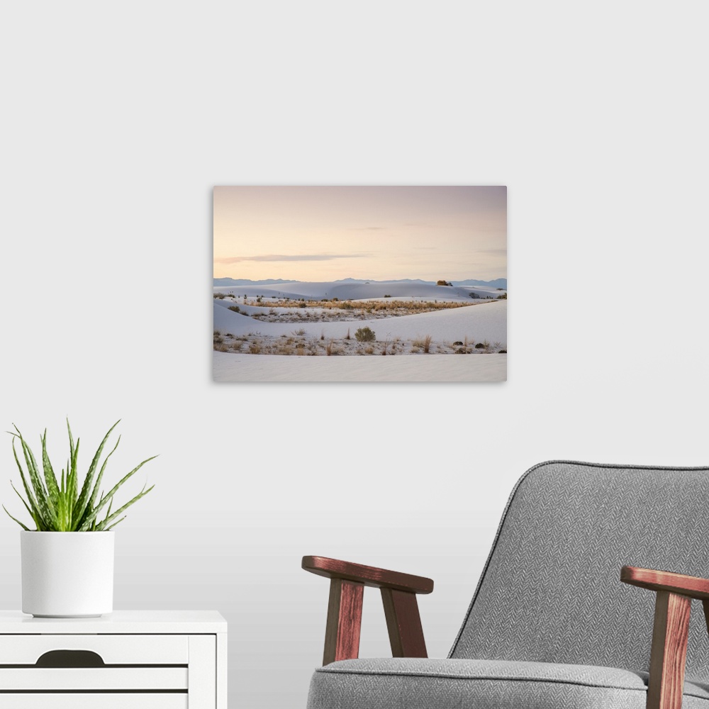 A modern room featuring White Sands National Park near Alamogordo, New Mexico, United States of America, North America