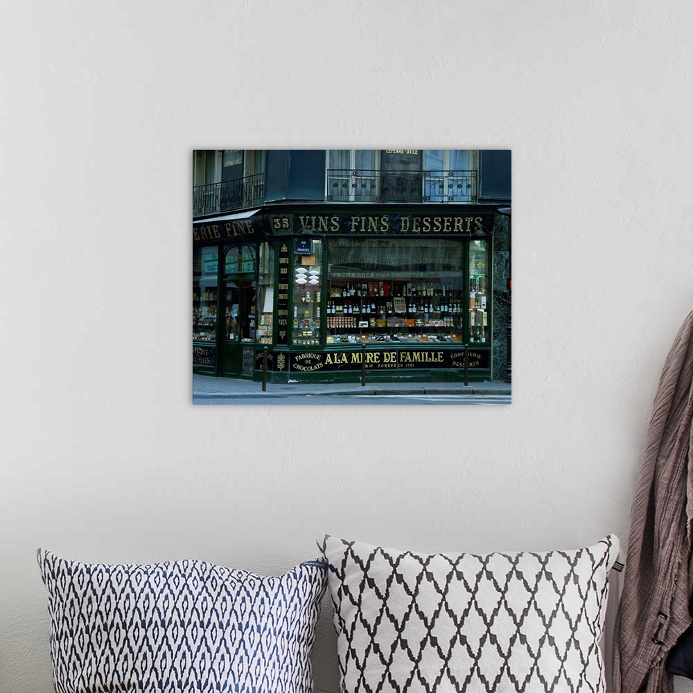 A bohemian room featuring Wine shop facade, Paris, France, Europe