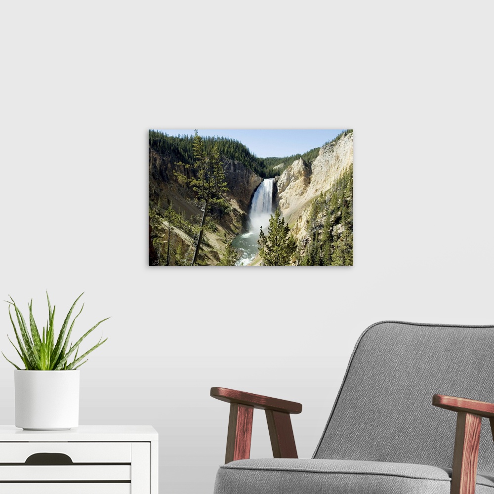 A modern room featuring Yellowstone Canyon, Yellowstone National Park, Wyoming