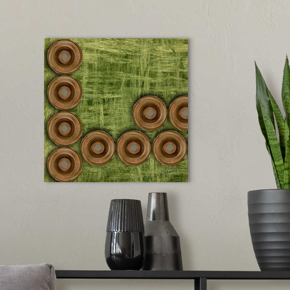 A modern room featuring Circles On Green