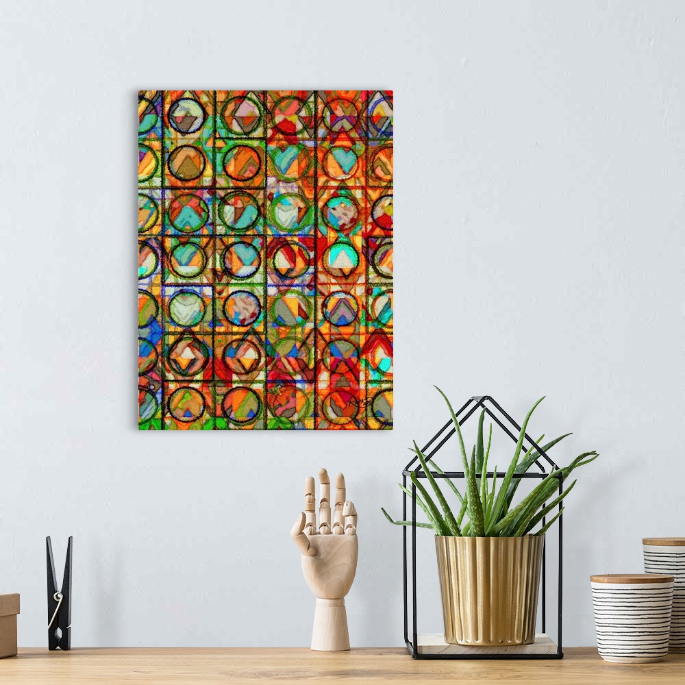 A bohemian room featuring Colorful Boxed Circles