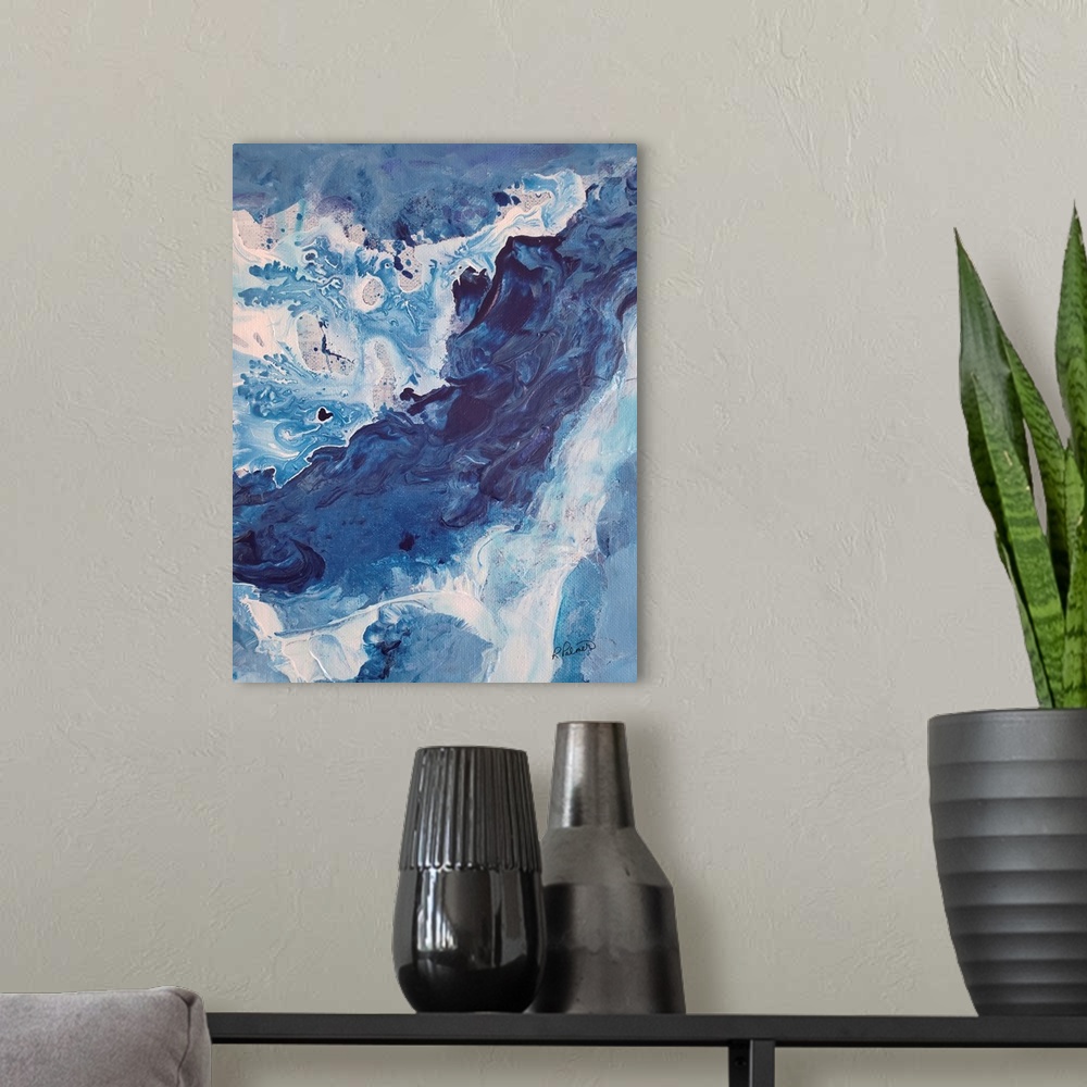 A modern room featuring Restless Waters Two