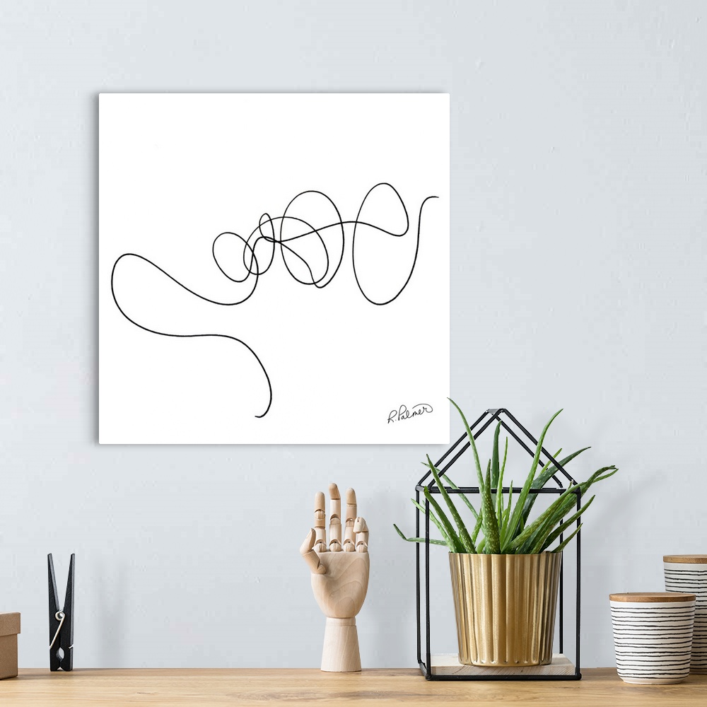 A bohemian room featuring Squiggle Two White