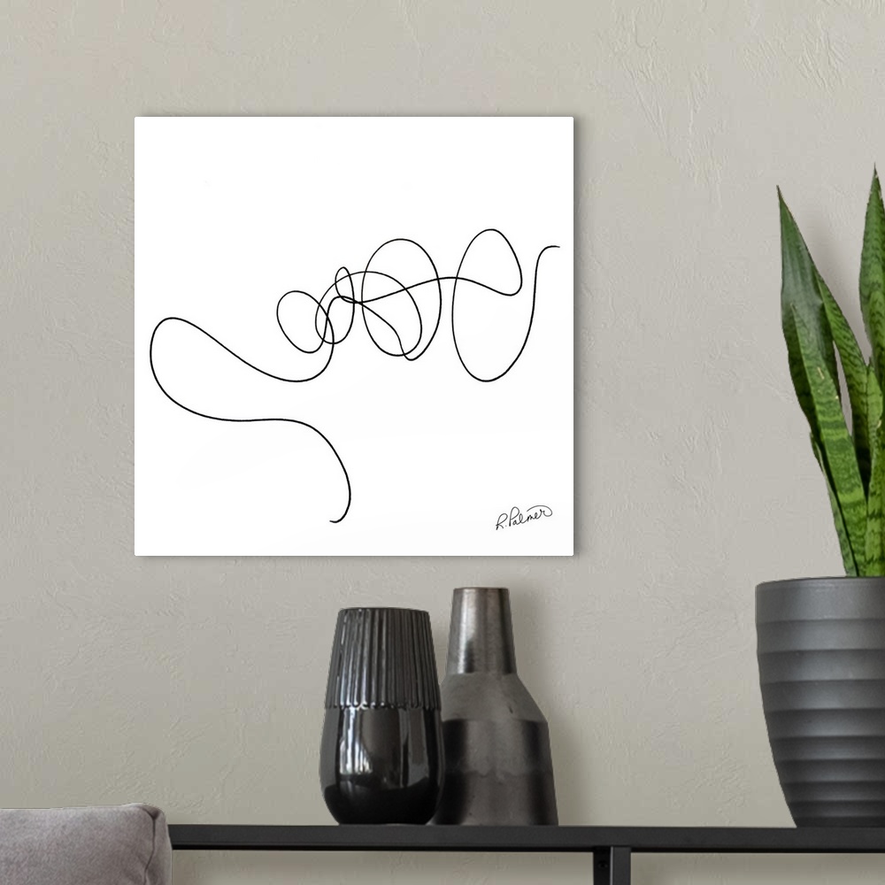 A modern room featuring Squiggle Two White