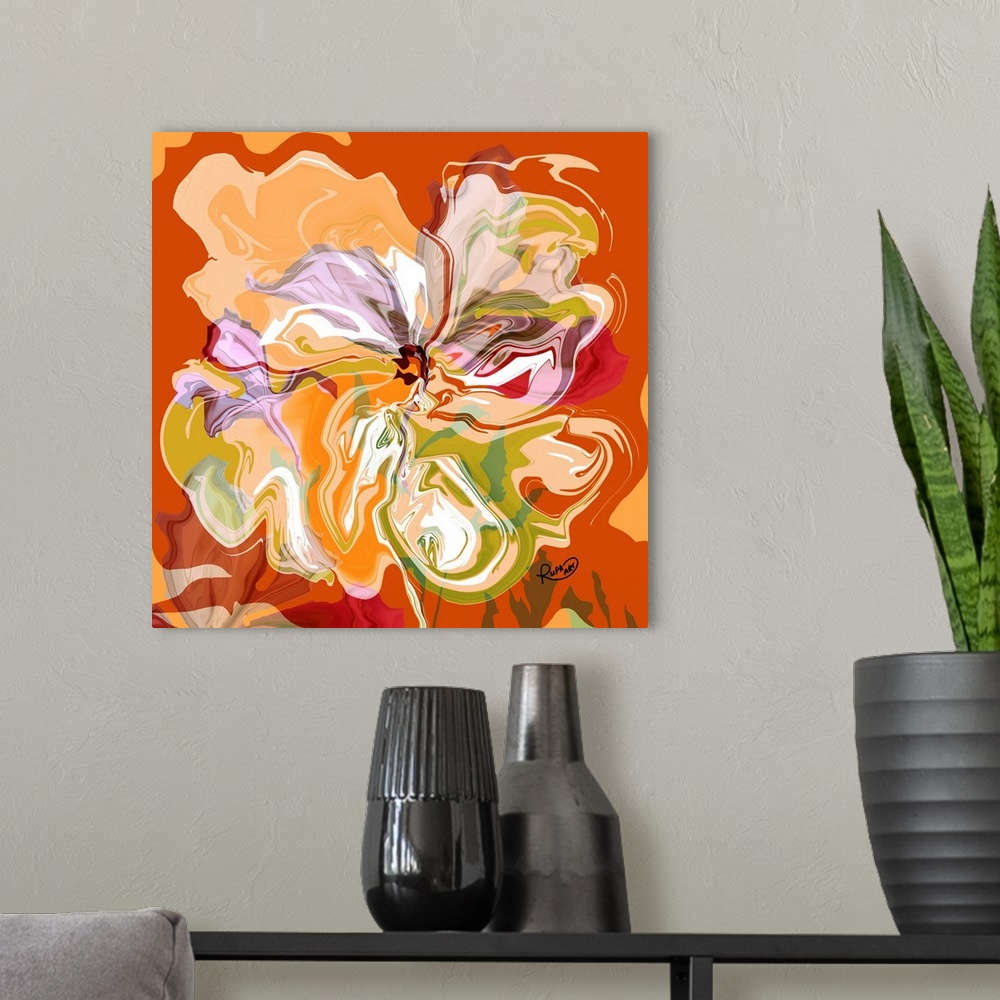 A modern room featuring Vibrant Spring Flower