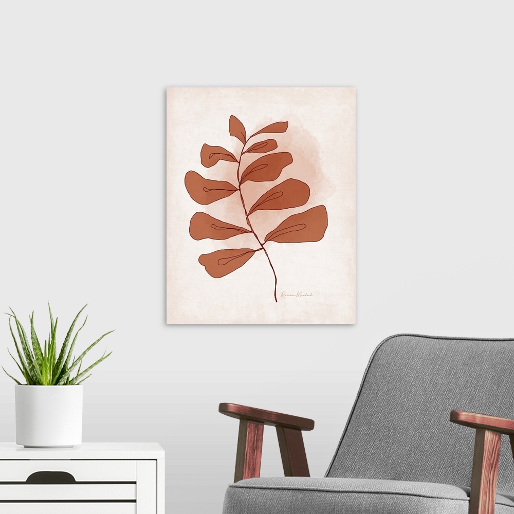A modern room featuring Abstract Twig I