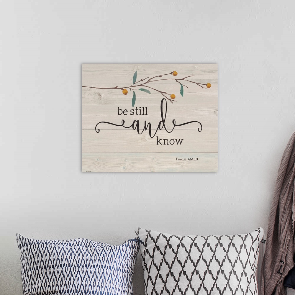 A bohemian room featuring Contemporary whimsical sentiment artwork using handlettering and wood plank textures.
