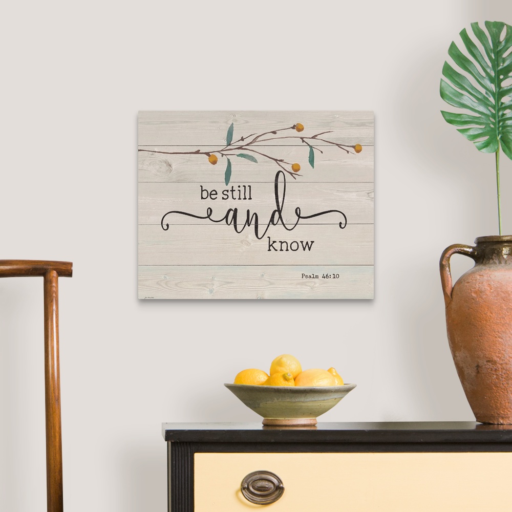 A traditional room featuring Contemporary whimsical sentiment artwork using handlettering and wood plank textures.