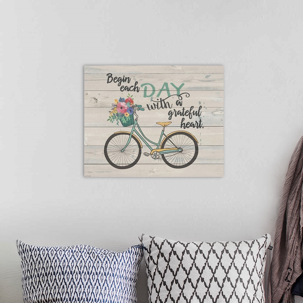 A bohemian room featuring Contemporary whimsical sentiment artwork using handlettering.