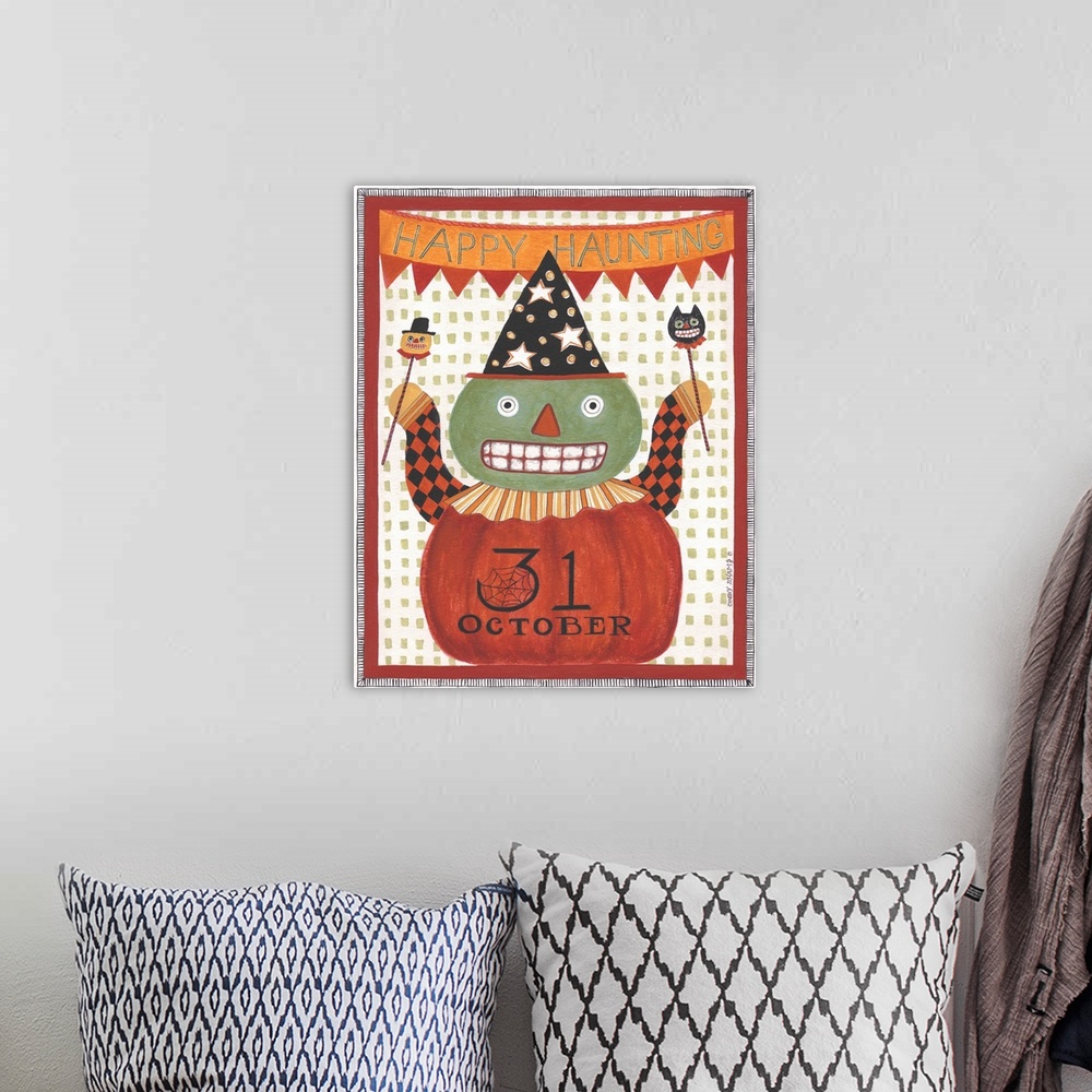 A bohemian room featuring Happy Haunting