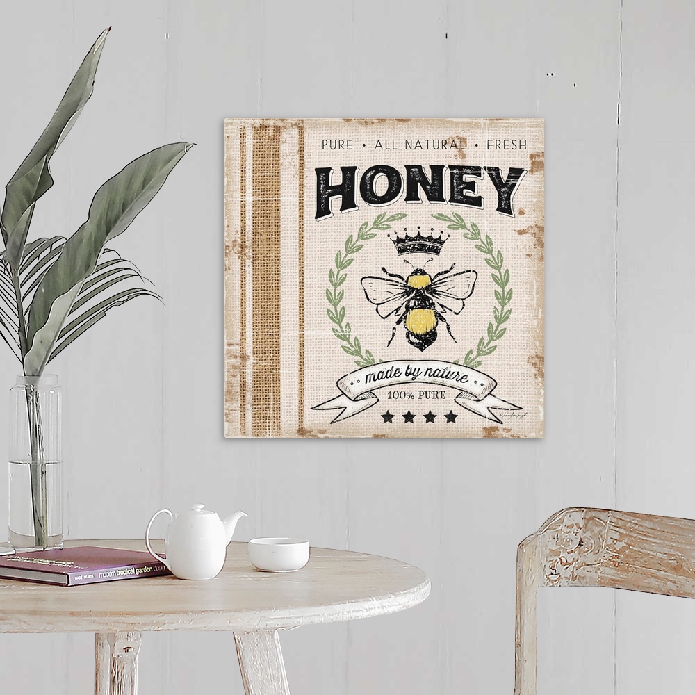 A farmhouse room featuring Honey
