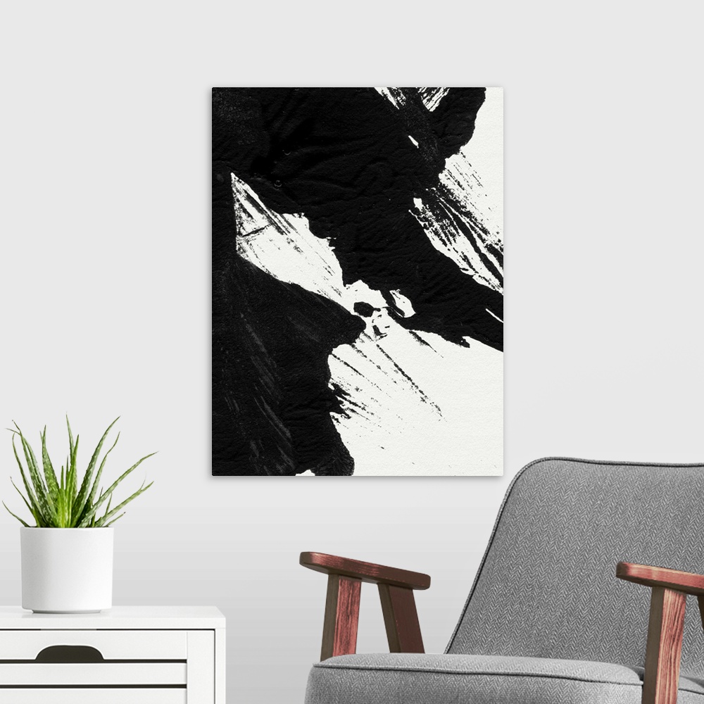 A modern room featuring Ink Wave II