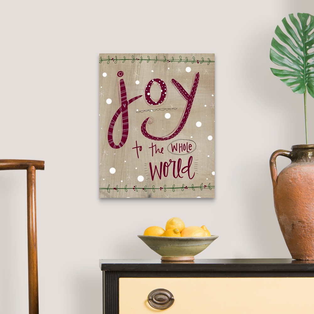 A traditional room featuring Contemporary handlettered home decor artwork.